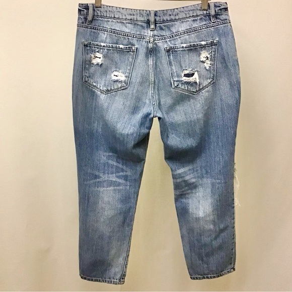 KanCan 15 (31) Ruby High Rise Jeans Distressed Boyfriend KC8571M Thigh Rub - Picture 8 of 13